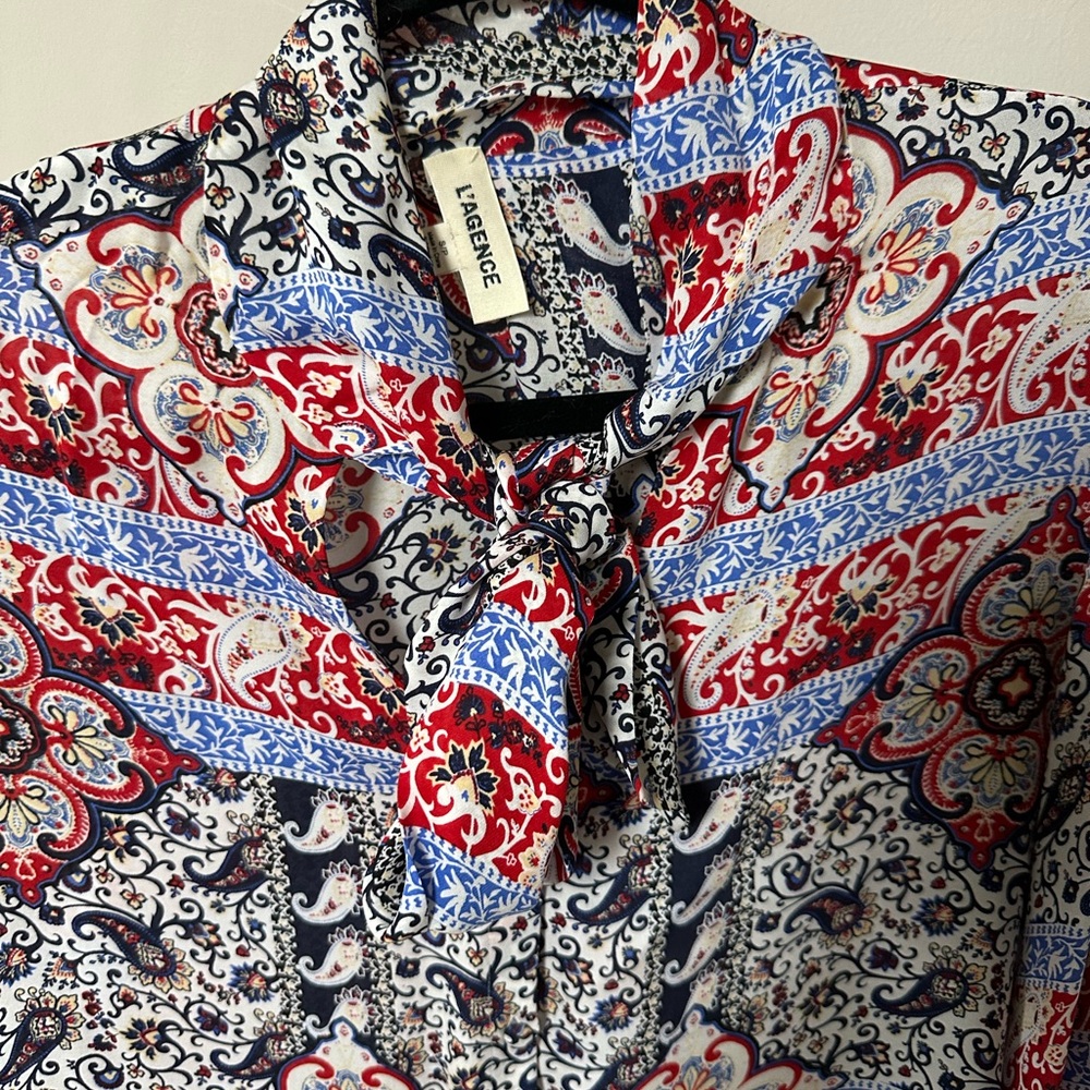 L'agence Multicolor Patterned Blouse - image 3